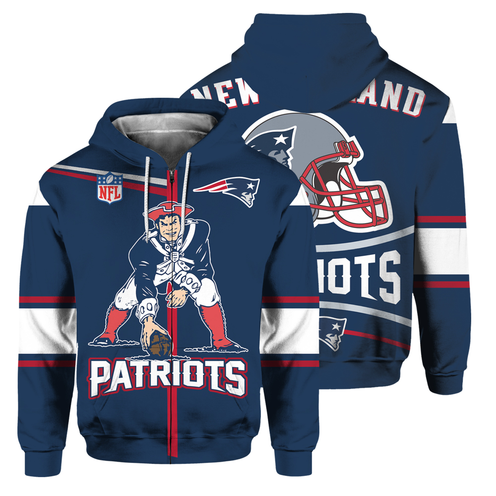 Men's New England Patriots 2019 Navy Pullover Jacket